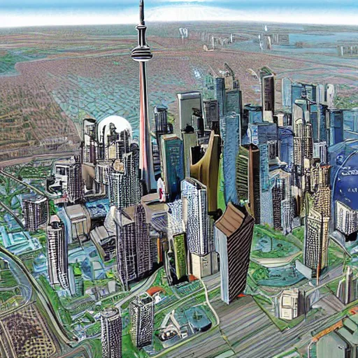 Prompt: toronto in the year 2 3 0 0