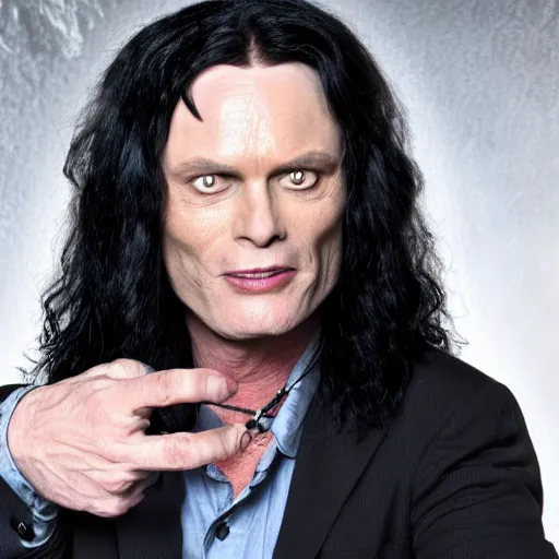 Image similar to Tommy Wiseau as a werewolf