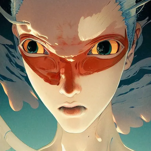 Image similar to prompt : fighter portrait soft light painted by james jean and katsuhiro otomo and erik jones, inspired by evangeleon anime, smooth face feature, intricate oil painting, high detail illustration, sharp high detail, manga and anime 1 9 9 0