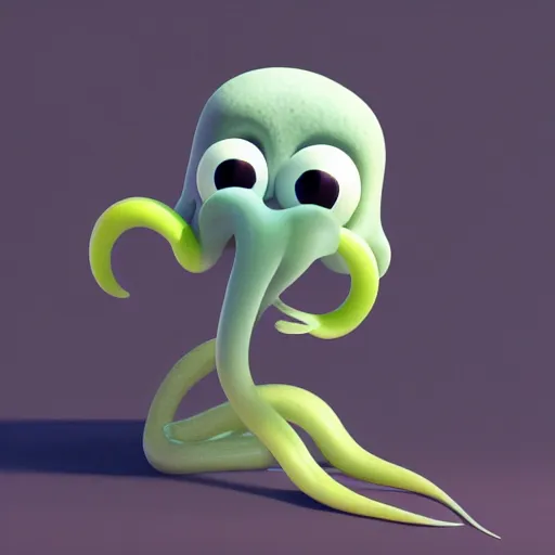 Image similar to squidward quincy tentacles , 8k, octane render, realistic