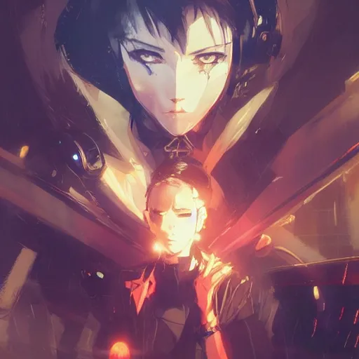 Image similar to ofoffj 0 3 9 4 9 e 9 dj 3 j dramatic lighting, anime illustration by greg rutkowski, yoji shinkawa, 4 k, digital art, concept art, trending on artstation, アニメ, featured on pixiv