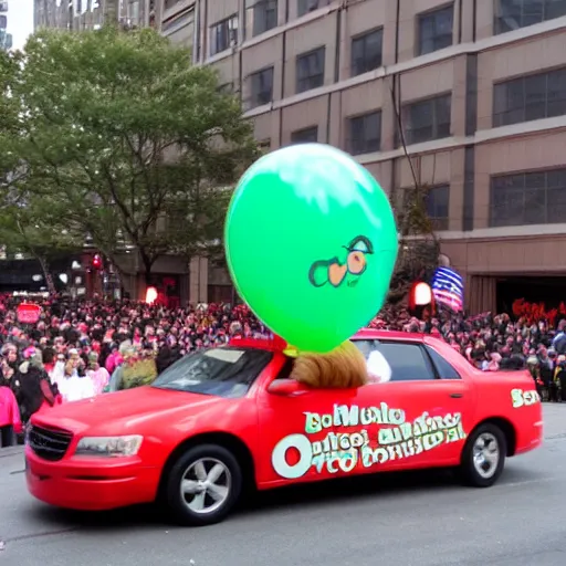 Prompt: steve brule balloon at the macy's day parade