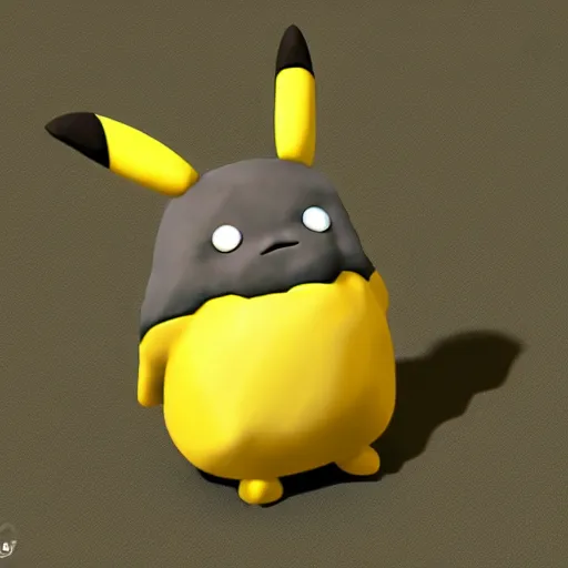 Image similar to the cutest little polymer clay totoro and pikachu hybrid, unreal engine, bokeh