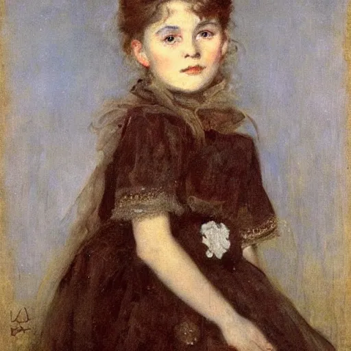 Image similar to silesian girl by alfred stevens