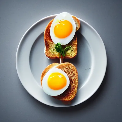 Image similar to egg on toast, hyper realistic, award winning food photography