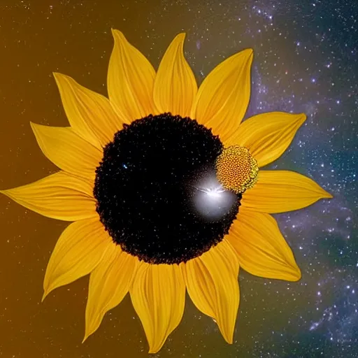 Image similar to 'Black Hole Blackhole Sunflower' James Webb Space Telescope image