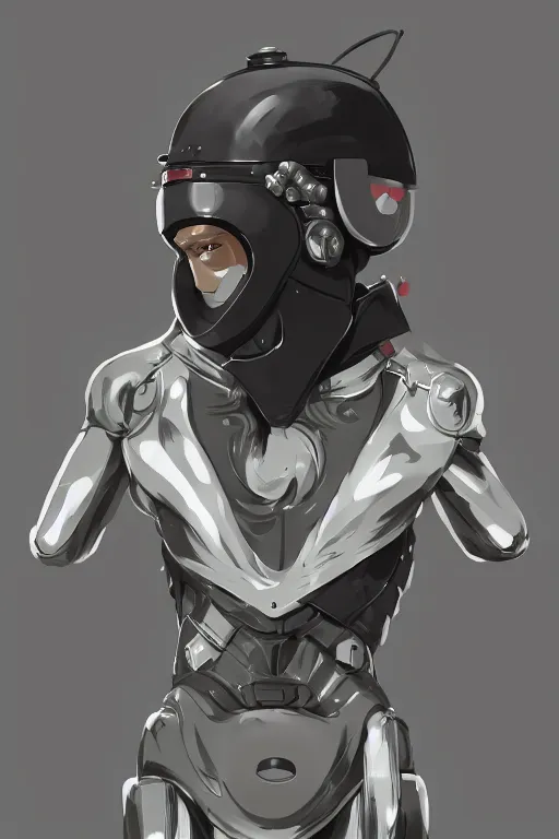 Image similar to robot ninja mask helmet metal gear solid training suit swat commando, aesthetic octane render, 8 k hd resolution, by ilya kuvshinov and cushart krentz and gilleard james, by carl warner and jim woodring, trending on artstation : 1. 5, sweet joy harmony color scheme