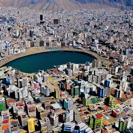 Image similar to Lima, Peru as seen from a helicopter