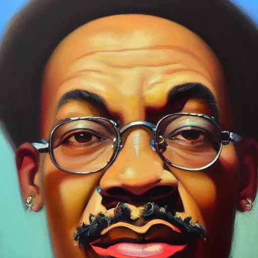 Prompt: portrait of wiz khalifa is mahatma gandhi, oil on canvas by william sidney mount, vibrant art, trending on artstation