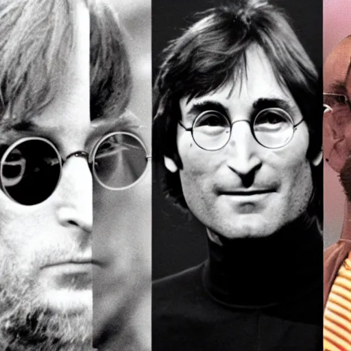 Image similar to Steve Jobs, John Lennon, and Harry Potter