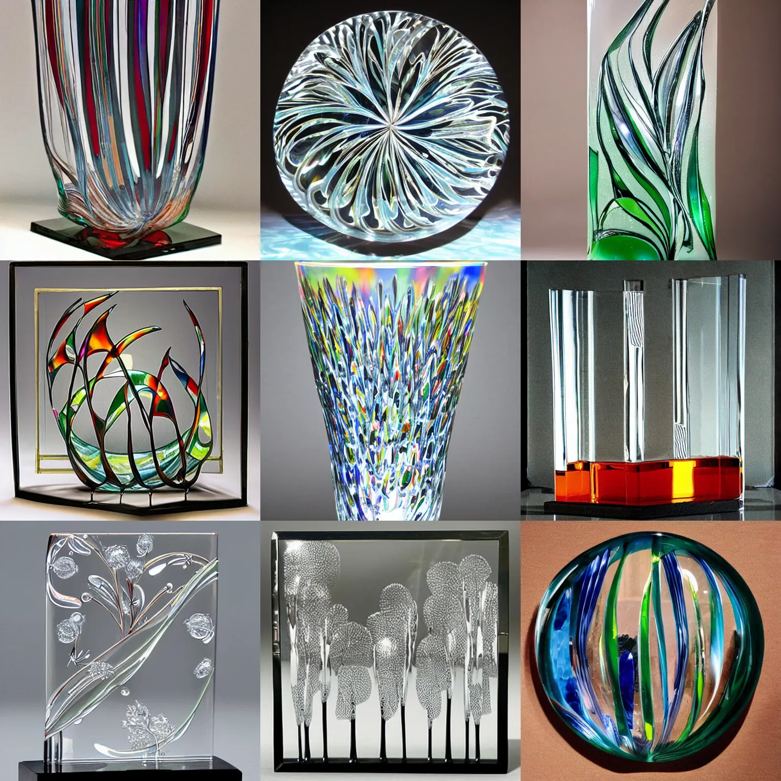 Prompt: of a stylish glass art work, award winning,