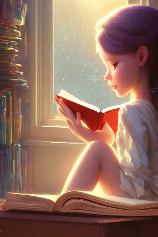 Prompt: highly detailed portrait of beautiful girl reading a book in toy story, dynamic pose, stephen bliss, unreal engine, fantasy art by greg rutkowski, loish, rhads, ferdinand knab, makoto shinkai and lois van baarle, ilya kuvshinov, rossdraws, tom bagshaw, global illumination, radiant light, detailed and intricate environment