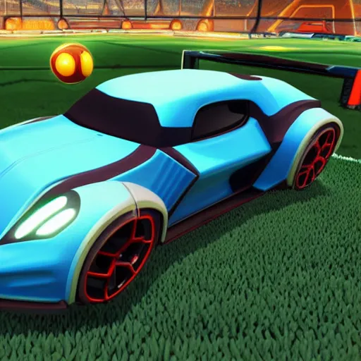 Image similar to rocket league car hitting ball