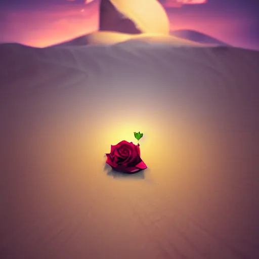 Prompt: a rose in the sand, photo studio, professional photo, professional lighting, artstation trend, hdr, instagram photo