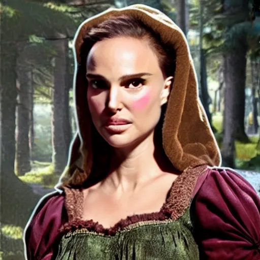 Prompt: natalie portman shrek mashup