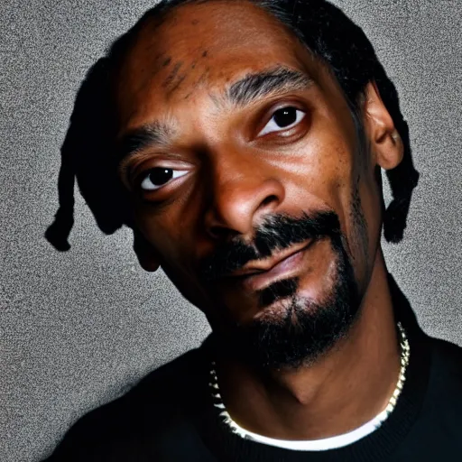 Image similar to professional studio portrait photo of snoop dogg 1 0 0 % sober, photoshoot