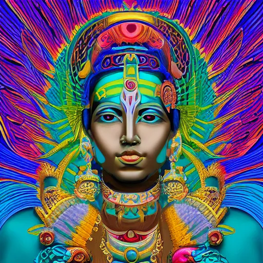 Image similar to album cover design design depicting vishnu, by jonathan zawada, pi - slices, and tristan eaton, digital art