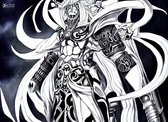 Prompt: shin megami tensei art of a demon called black! volga!, car!!, art by kazuma kaneko, demonic! compedium!, digital drawing, white background, high quality, highly detailed