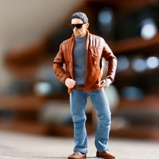 Prompt: cool man with sunglasses, action figure