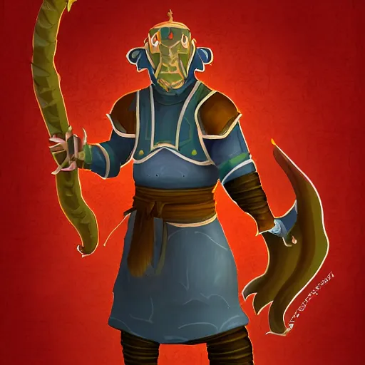 Image similar to character portrait of a dragonborn monk