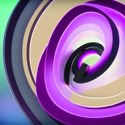 Image similar to torus logo, pixar style black and purple