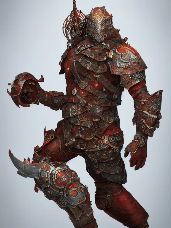 Prompt: full body frontview portrait of gladiator in octopus armour, character design, designed in blender, 4 k hd, octane render, intricate and highly detailed, coloured with lots of colour, posing