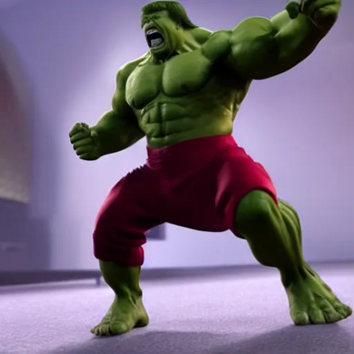 Prompt: Donald Trump cast as hulk, still from marvel movie, hyperrealistic, 8k, Octane Render,