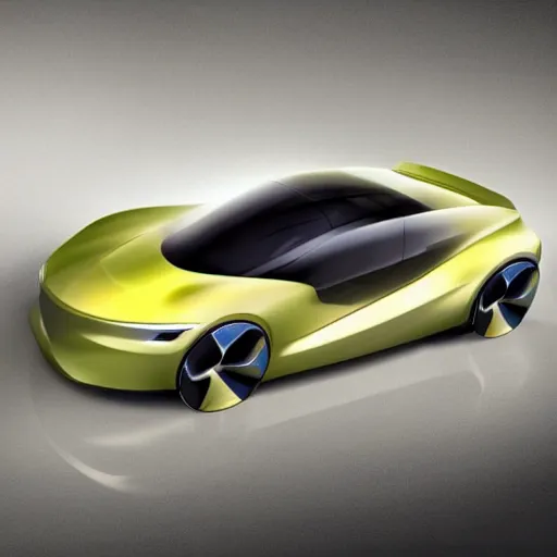 Image similar to concept art of new electric car, beautiful, prize winning