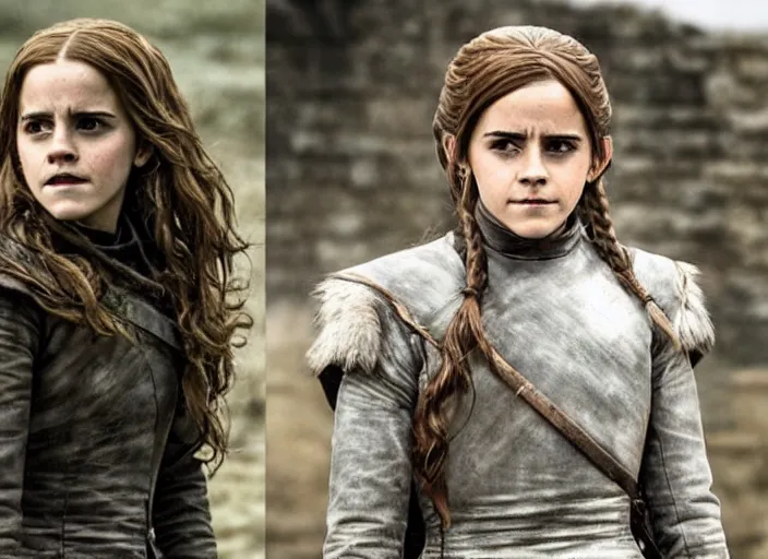 Image similar to emma watson as hermione granger in game of thrones