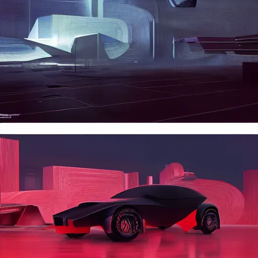 Image similar to sci-fi cars : wall near structure on : the coronation of napoleon painting : and digital billboard in the middle, in style of zaha hadid, suprematism composition, unreal engine 5, keyshot, octane, artstation trending, in lighting of blade runner 2049, ultra high detail, ultra photo realistic, 8k, 16k, in plastic, dark, tilt shift,