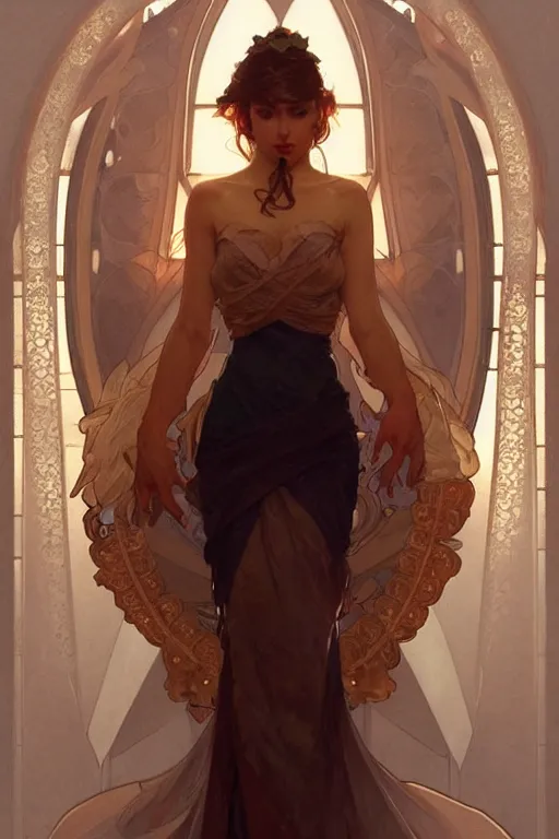 Image similar to i've met you thousands of times in thousands of stories, romantic, elegant intricate digital painting artstation concept art smooth sharp focus illustration, art by artgerm and greg rutkowski and alphonse mucha