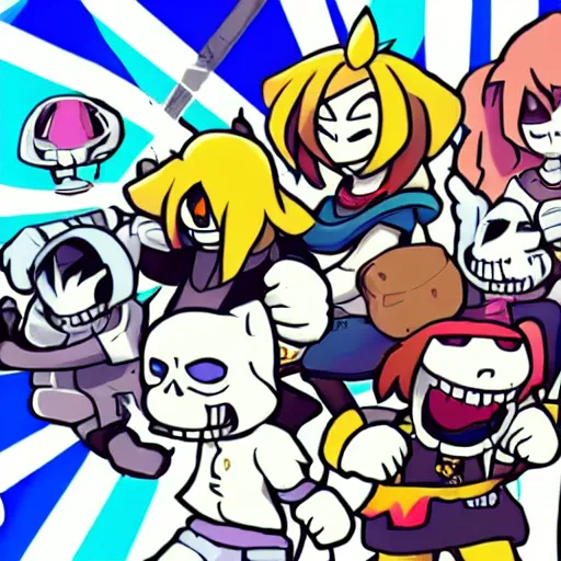 Image similar to undertale battle