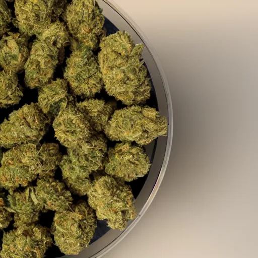 Prompt: glass box full of cannabis nugs marijuana, beautiful, god rays, octane render, nug pic, ray tracing, 8 k, unreal engine 5