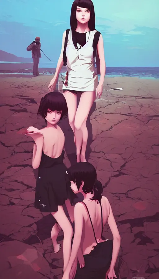 Image similar to the end of the world, by ilya kuvshinov