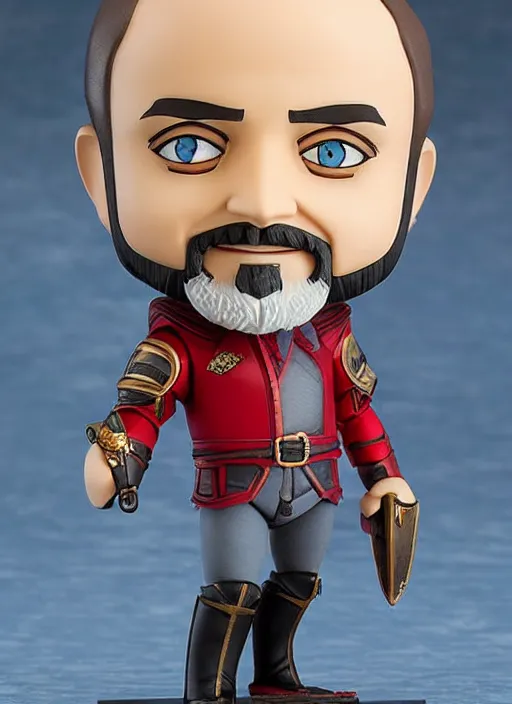 Image similar to richard garriott, a nendoroid of richard garriott figurine, realistic face, detailed product photo