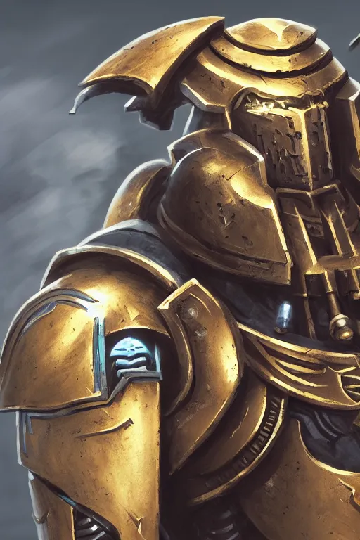 Image similar to armor portrait heros warhammer 4 0 k horus heresy fanart - the primarchs emperor by johannes helgeson animated with vfx concept artist & illustrator global illumination ray tracing hdr fanart arstation zbrush central hardmesh 8 k octane renderer comics stylized