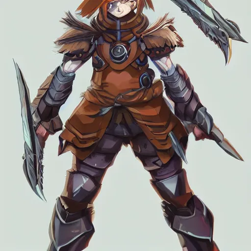 Image similar to character of crono trigger by the artist Max Berthelot. Rendering the full body and detailed head . Sharp focus, full of details, by jenny harder and Jason Nguyen , art book, trending on artstation and Pinterest