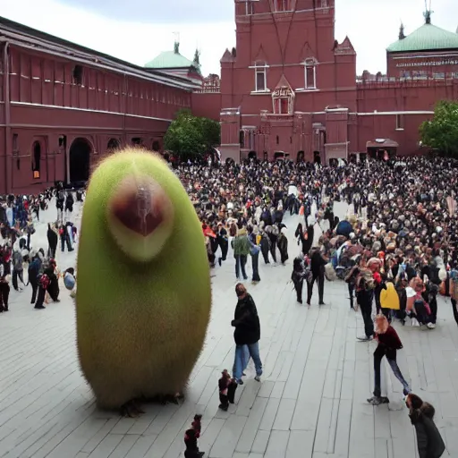 Image similar to photo giant kiwi on red square