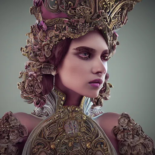 Prompt: princess, gorgeous, ornate and intricate, hyper detailed, octane render, 4 k