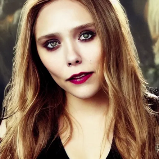 Image similar to elizabeth olsen as a vampire