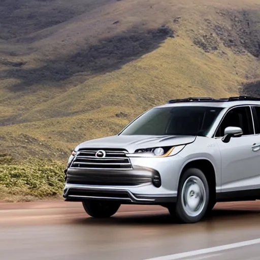 Image similar to if apple inc. made a suv highlander, designed car