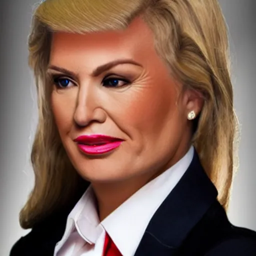 Prompt: female donald trump, photo