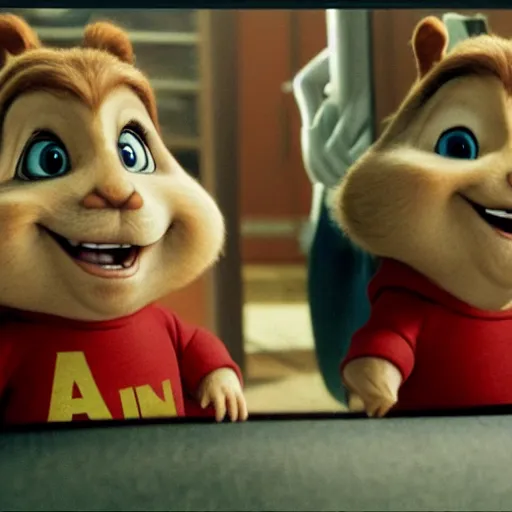 Image similar to Alvin and the Chipmunks is a horror film