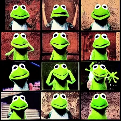 Prompt: “ evolution chart of kermit the frog ”