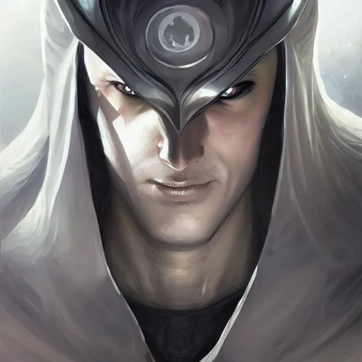 Image similar to portrait of Moon Knight by Stanley Artgerm Lau, WLOP, Rossdraws, James Jean, Andrei Riabovitchev, Marc Simonetti, Yoshitaka Amano, ArtStation, CGSociety,