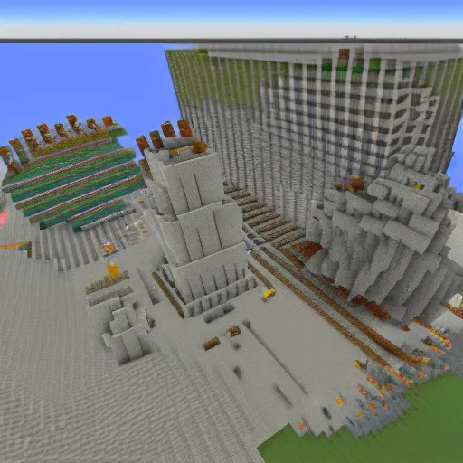 Image similar to 9 / 1 1 attacks in minecraft