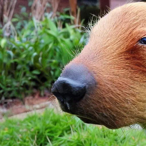 Prompt: capybara dachshund mixed breed