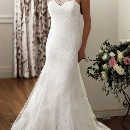 Prompt: wedding dress lace Texture