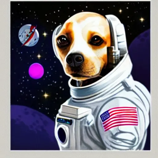 Prompt: astronaut dog