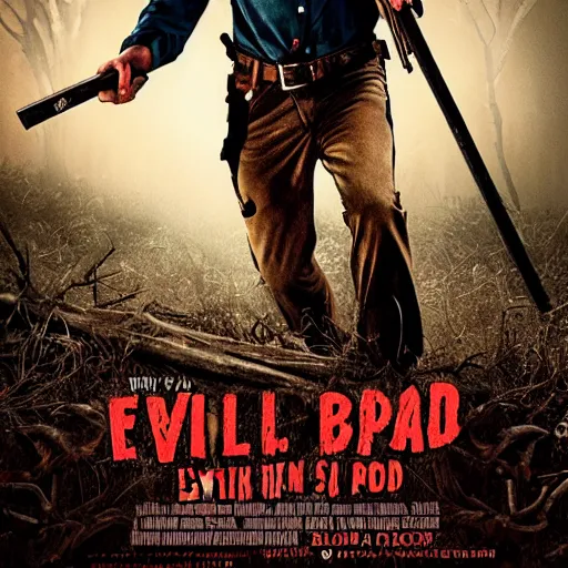 Prompt: the evil dead poster